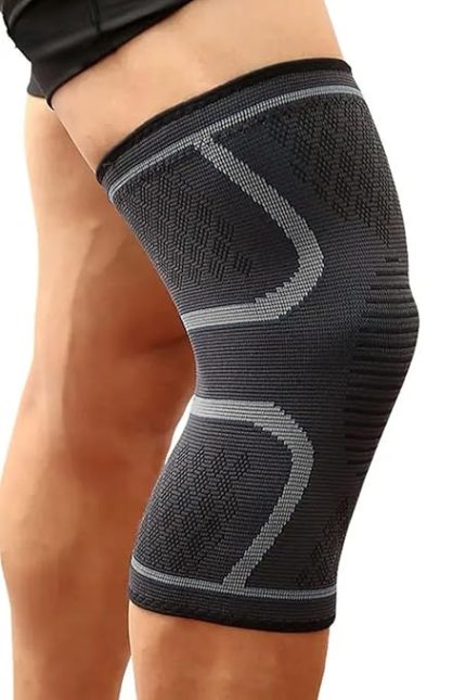 Co. Sıkıştırma Özellikli Kaymaz Voleybol Basketbol Yoga Tenis Futbol Rahat Spor Dizlik SİYAH L