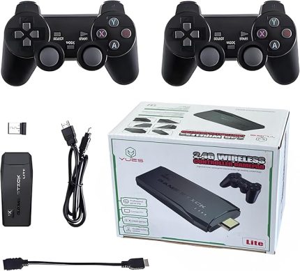 M8 Retro Oyun Konsolu – 4K HDMI Çıkışlı, 64 GB Oyun Yüklü – Çift Joystick – 8-Bit/16-Bit Klasikler – Aile ve Çocuklar İçin Eğlence