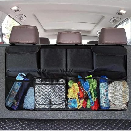 Oto Bagaj Düzenleyici Toparlayıcı Araç Organizer Araba İçi Fileli Eşya Düzenleyici 8 Cepli Çantası