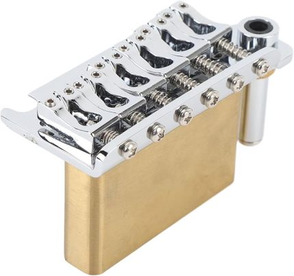 6 String Electric Guitar Tremolo Köprüsü 54mm Dize Aralık Yerine Pirinç Saddles