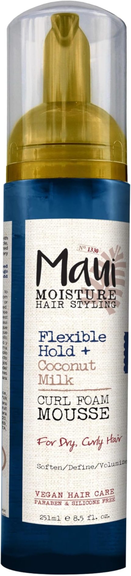 Moisture Coconut Milk Kıvırcık Saçlar İçin Saç Köpüğü 251ML