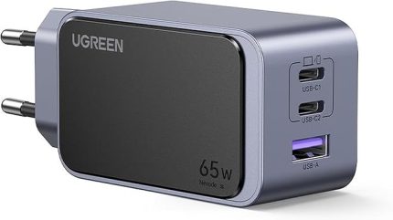Nexode Air 65W 3-Port GaN Fast Charger EU Hızlı Şarj Adaptörü