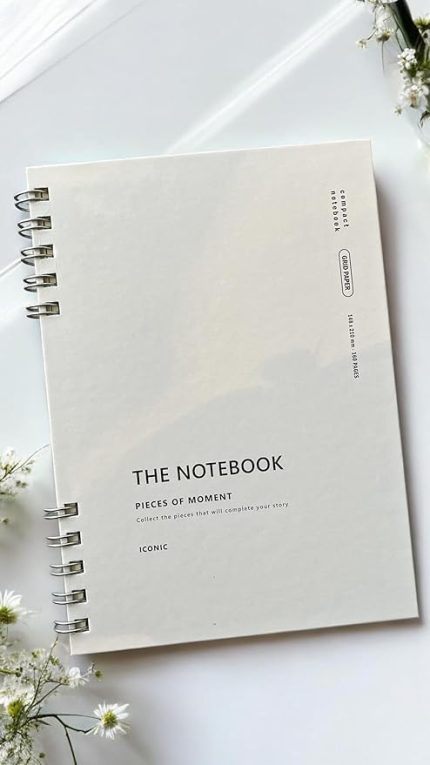 Tanıtım Spiralli 80 Yaprak Kareli A5 Defter, Not Defteri, Okul Defteri, 4 Farklı Renk Seçeneği (01 Light Grey)