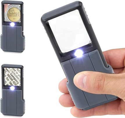PO-55 MiniBrite™ 5x Led Aydınlatmalı Kayar Taşınabilir Büyüteç