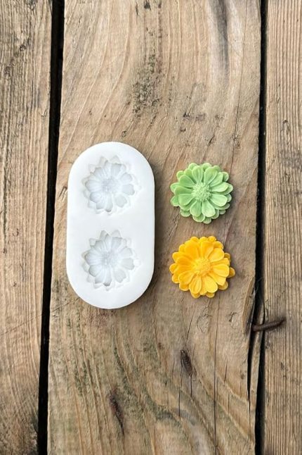 Concept Lotus Çiçeği İkili Mum Kalıbı (Silikon)