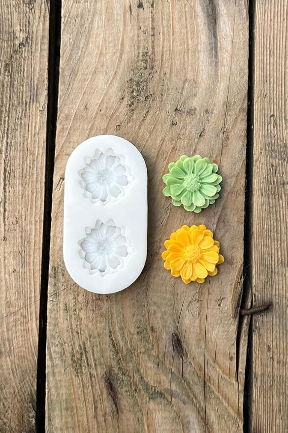 Concept Lotus Çiçeği İkili Mum Kalıbı (Silikon)