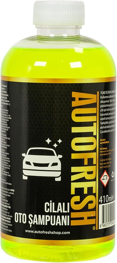 Araç Konsantre Cilalı Oto Araba Yıkama Şampuanı (Sünger Hediyeli) 410 ML