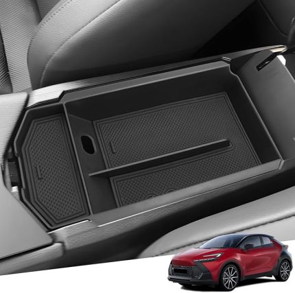 PIN Yeni Toyota C-HR Hybrid 2024 2025 ile uyumlu orta konsol düzenleyici saklama kutusu, 3D tarama orijinal Toyota CHR hibrit enstrüman paneli, torpido gözü için.