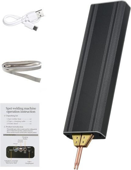 Nokta Kaynakçı 5 Vites Ayarlanabilir, Elde Taşınabilir Nokta Kaynakçı 0.1~0.15mm Kalınlık l Sac Kaynakçı USB Şarj 18650 Lityum Pil Nokta Kaynağı