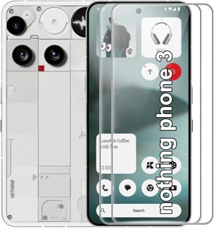 Nothing Phone 3 kırılmaz cam için 2 adet koruyucu folyo, 9H sertlik, kabarcık önleyici HD ekran koruyucu, Nothing Phone için (3) koruyucu folyo