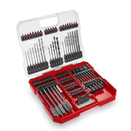 Einhell XL-CASE 95 parça darbeye dayanıklı set (lokma anahtarı, havşa, durdurucu, pim anahtarı, saklama kutusu dahil) - 49108798
