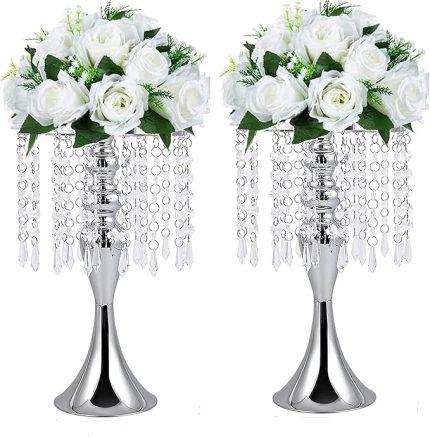 Düğün Centerpiece Vazolar, Yol Öncü Standları, Dekor, Nişan, Yıldönümü Partileri için Akrilik Kristal Avize Standları