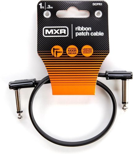 DUNLOP, 1/4-İnç Dik Açı MXR Şerit Yama Kablosu 1ft | 1ft (DCPR1)