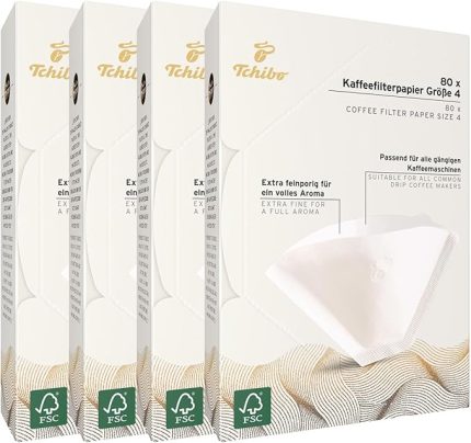 4 x 80 Adet Filtre Kahve Kağıdı