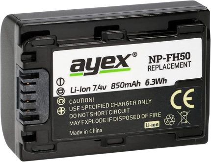 NP-FH50 Batarya, Sony Digital Video Kameralar ve A230, A330, A380, A390 İle Uyumlu