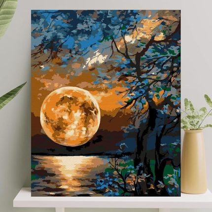 Hobi Sanat Sayılarla Boyama Tuval Seti Fırça Boya Dahil (Çıtalı) 40x50 CM - Yakamoz