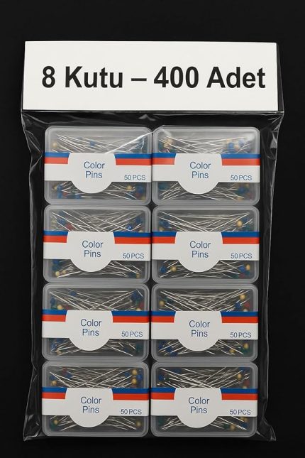8 Kutu(400 Adet) Eşarp iğnesi Başörtü iğnesi türban şal iğnesi toplu iğne