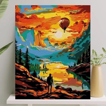 Hobi Sanat Sayılarla Boyama Tuval Seti Fırça Boya Dahil (Çıtalı) 40x50 CM - Zirve
