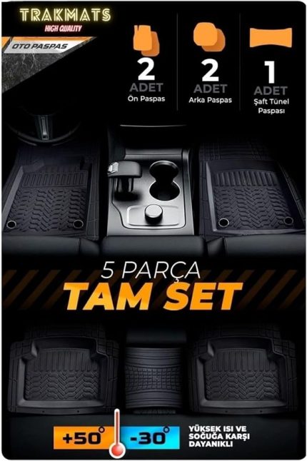 (kyb26072) 2022 4D UNİVERSAL ESTETİK VE KONFORLU OTO PASPAS ADK SİYAH Opel Corsa F ile uyumlu