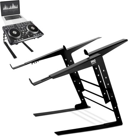 PLPTS38 dizüstü bilgisayar standı, ayarlanabilir yükseklik, ergonomik tasarım, kaymaz dişler, DJ mikseri, ses cihazları, iş istasyonu, oyun ve ev için