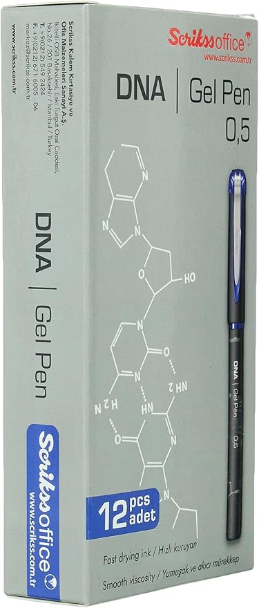 Office Dna Jel Tükenmez Kalem 12'li Ambalaj Mavi 0.5 Mm