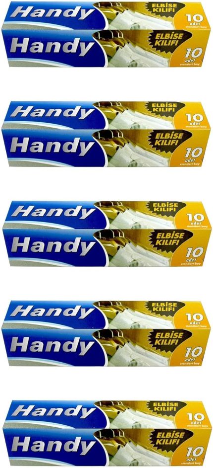 Vakumsuz Şeffaf Giyisi Elbise Ceket Mont Askı Kılıfı Poşeti Torbası - 10 Adetlik 5 Kutu