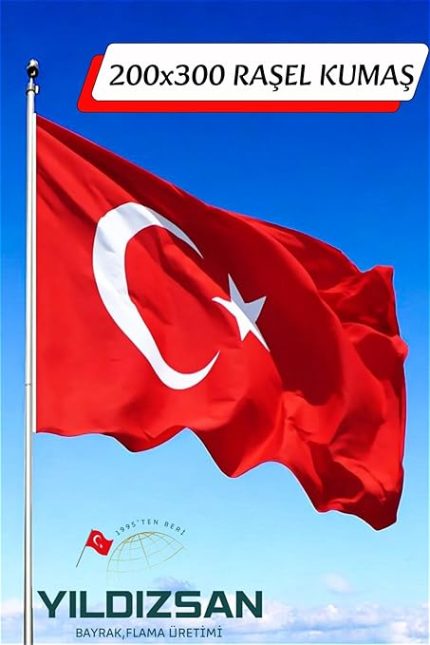Cm Raşel Kumaş Dikim Türk Bayrağı 1. Kalite