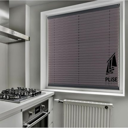 Dekor Antrasit Gri Plise Perde (Vidalı) (60G x 150Y cm)