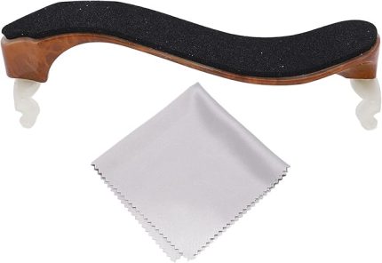 Keman omuz yastığı, kuş gözü akçaağaç, keman omuz desteği, silikon, kaymaz, 3/4 keman için, 4/4 keman için