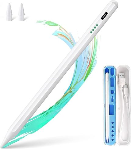 Cihazlara Uyumlu Tablet ve Telefon Için Çizim & Yazı Kalemi - Tabletler Için Dokunmatik Stylus Kalem - Eğim Özelliği - Geçikme Yok 2 Adet Yedek Uç ve Özel Taşıma Kutusu İle Birlikte