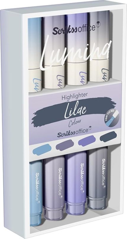 Lumina Fosforlu Kalem Lilac, 4'lü Set, Lilac