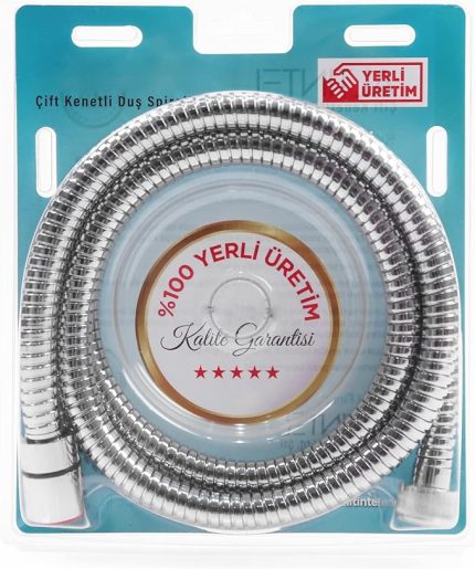 Çift Kenetli Duş Hortumu Spirali (%100 Yerli - 1. Sınıf Kalitede) (Gri)