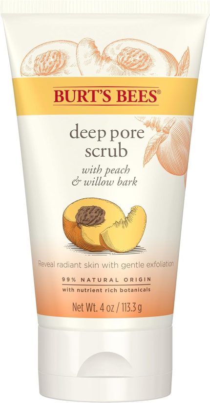Bees%100 Doğal Derin Gözenek Temizleyici Peeling Şeftali & Willow Bark - Peach Willow Bark Deep Pore Scrub 110 G