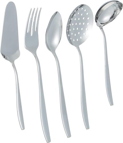 Sade 5 Parça Paslanmaz Çelik Servis Takımı