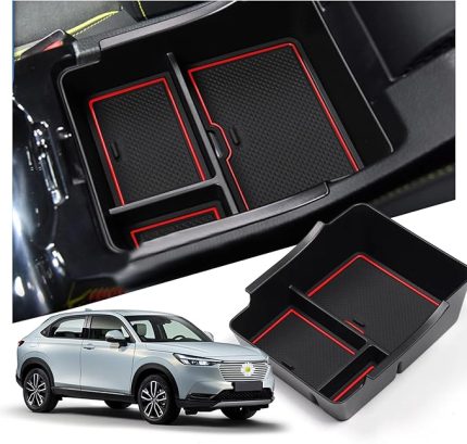 Honda HR-V ile uyumlu | Hybrid 2022-2024 2025 orta konsol saklama kutusu, HR-V kol dayanağı düzenleyici tepsi orta kol dayanağı torpido gözü orta konsol düzenleyici raf HRV aksesuarı