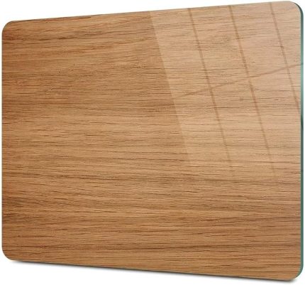 Cam Kesme Tahtası Ahşap Meşe Desenli 30 X 40 Cm