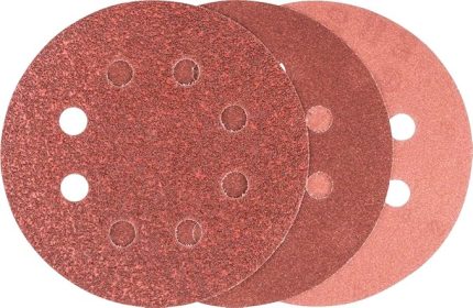 Professional Accessories Eksantirik Zımpara Kağıdı 6'lı Set, 125 Mm 60/120/240 Kum 8 Delik