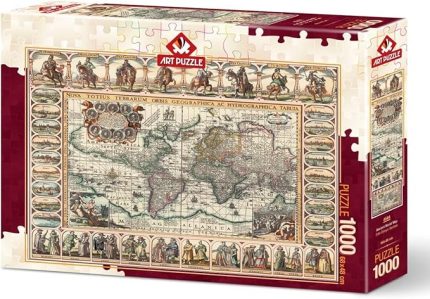 Puzzle Eski Dünya Haritası 1000 Parça Puzzle