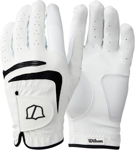 Grip Plus Golf Eldiveni - Erkek Sol El, Beyaz/Siyah, Medium/Large