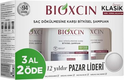 Kuru & Normal Saçlar için Saç Dökülmesine Karşı Bitkisel Şampuan 3'lü Paket (3 x 300 mL)