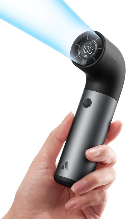 Taşınabilir Taşınabilir Fan, Güçlü Turbo Mini Fan, 19000 RPM Yüksek Hızlı Aero Pro, 15H Maksimum Soğutma Süresi, 6 Hız Alüminyum Kılıf, Cep Şarj Edilebilir Kişisel Küçük Seyahat Hediyeleri