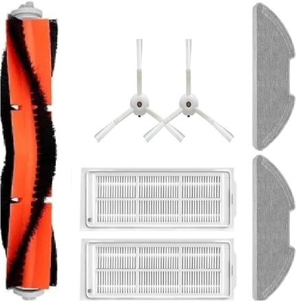Beyaz Mi Vacuum Mop 2 Pro ve Mi Vacuum Mop Lite (MJSTL-MJST1SHW Model Uyumlu) Hepa Filtre Fırça,Mop Paspas Yedek Aksesuar Seti-Model No Kontrol Ediniz