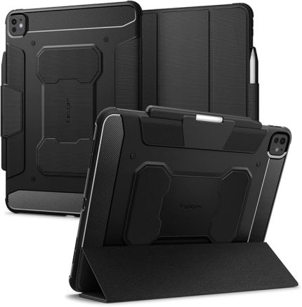 iPad Pro 13" (2024) Kılıf Rugged Armor Pro Black - ACS07007