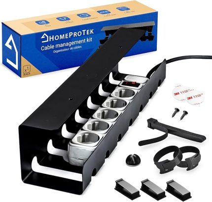 Çalışma masası kablo kanalı, siyah, düzenli kablo yönetimi için, iş yerinde kablo düzenlemesi için kablo tepsisi, ev ofis kablo yönetimi için alt masa, kablo düzenleyici