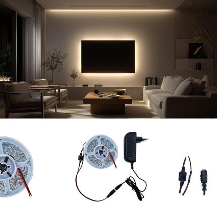 Led 3 Metre Günışığı Işık Çıt Çıt Anahtar Tak Çalıştır Hazır Set Adaptör Dahil