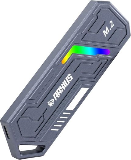DK03 USB-A/Type-C Kablolu RGB 22x80 M.2 NVMe Taşınabilir Harici SSD (512, GB)