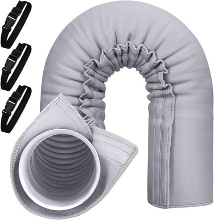 Hortumu İzolasyon Kılıfı - Taşınabilir Klima Hortumu Yalıtımı - Hortum Kılıfı Esnek Yalıtımlı Toz Geçirmez 15 Cm 12.7 Cm Çap Boru Uyumlu
