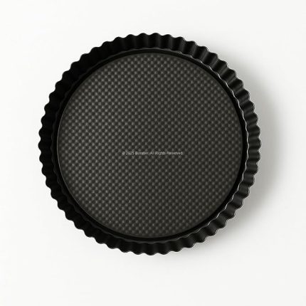 28 cm Yuvarlak Meyve Turtası Kalıbı – Siyah Metalik Yapışmaz Kaplamalı Turta ve Kiş Kalıbı – Eşit Isı Dağılımlı – Kolay Temizlenebilir – Fırın Güvenli