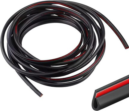 Araç kenarı koruma çıtası, 5 m, araç kenarı kaplaması, araç kapısı kenar koruması, U şeklinde araç kanadı, kapı kenarı koruması, SUV Limuzin MPV ve çoğu model için uygundur (siyah)