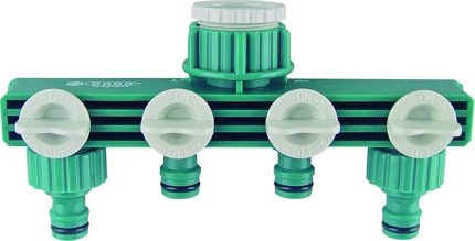 Expert 55257 Dörtlü (4'Lü) Vanalı Su Musluk Dağıtıcı Adaptörü